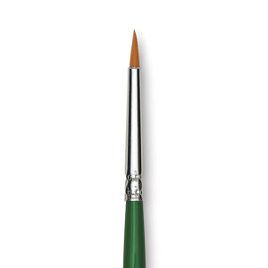 Blick Economy Golden Taklon Brush - Round, Long Handle, Size 0