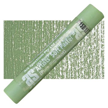 Open in modal - Art Spectrum Artists' Soft Pastel - Green Gray 574P pastel and swatch