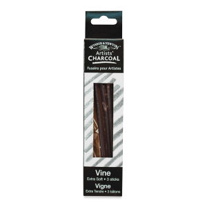 Winsor & Newton Vine Charcoal - Extra Soft, Pack of 3
