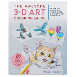 The Awesome 3-D Art Coloring Guide Book Cover