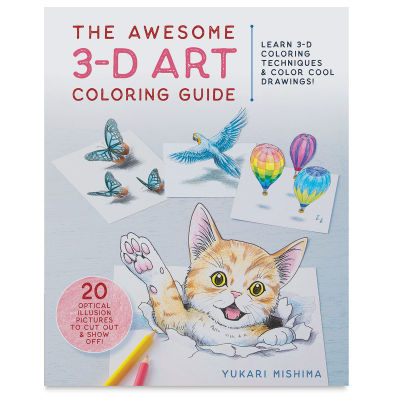 The Awesome 3-D Art Coloring Guide - Book Cover