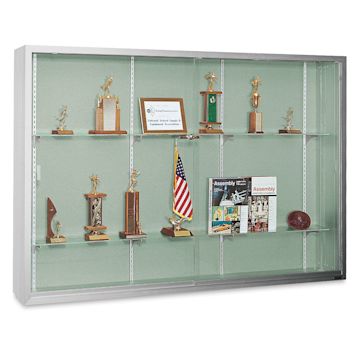 Open in modal - Claridge Sliding Door Display Case - 4 ft x 5 ft x 10 3/4", Dawn Fabricork