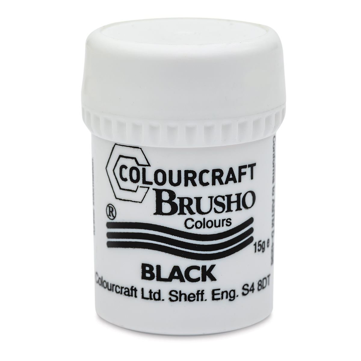 Brusho Crystal Colour - Black, 15 g pot