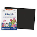 Prang Medium Weight Construction Paper - Black, 12" x 18", Pkg of 50 Sheets