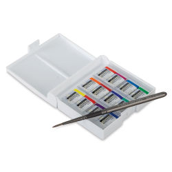 Yarka St. Petersburg Watercolors - High Chroma Colors Set of 12 w/FREE Brush  Inside Open Package
