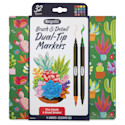 Crayola Brush and Detail Dual Ended Markers - Assorted Colors, Set of 16