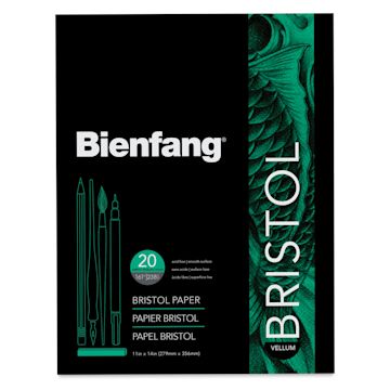 Open in modal - Bienfang Bristol Pad - 11" x 14", Vellum, 20 Sheets, front cover