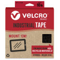 Velcro Brand ECO Collection Industrial Tape, Black, 8 ft x 1-7/8