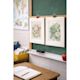 Crescent Berkeley Cream Core Matboard - two matted floral artworks hung on school picture rail.