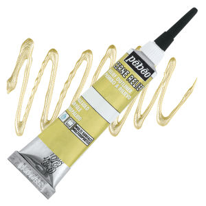 Pebeo Vitrail Paint Outliner - Pale Gold Outliner, 20 ml tube