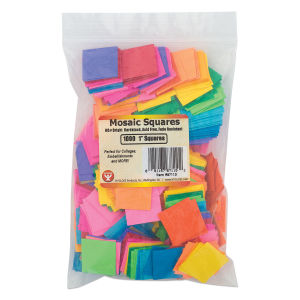 Hygloss Mosaic Squares - Cardstock, 1", 1000 Pieces