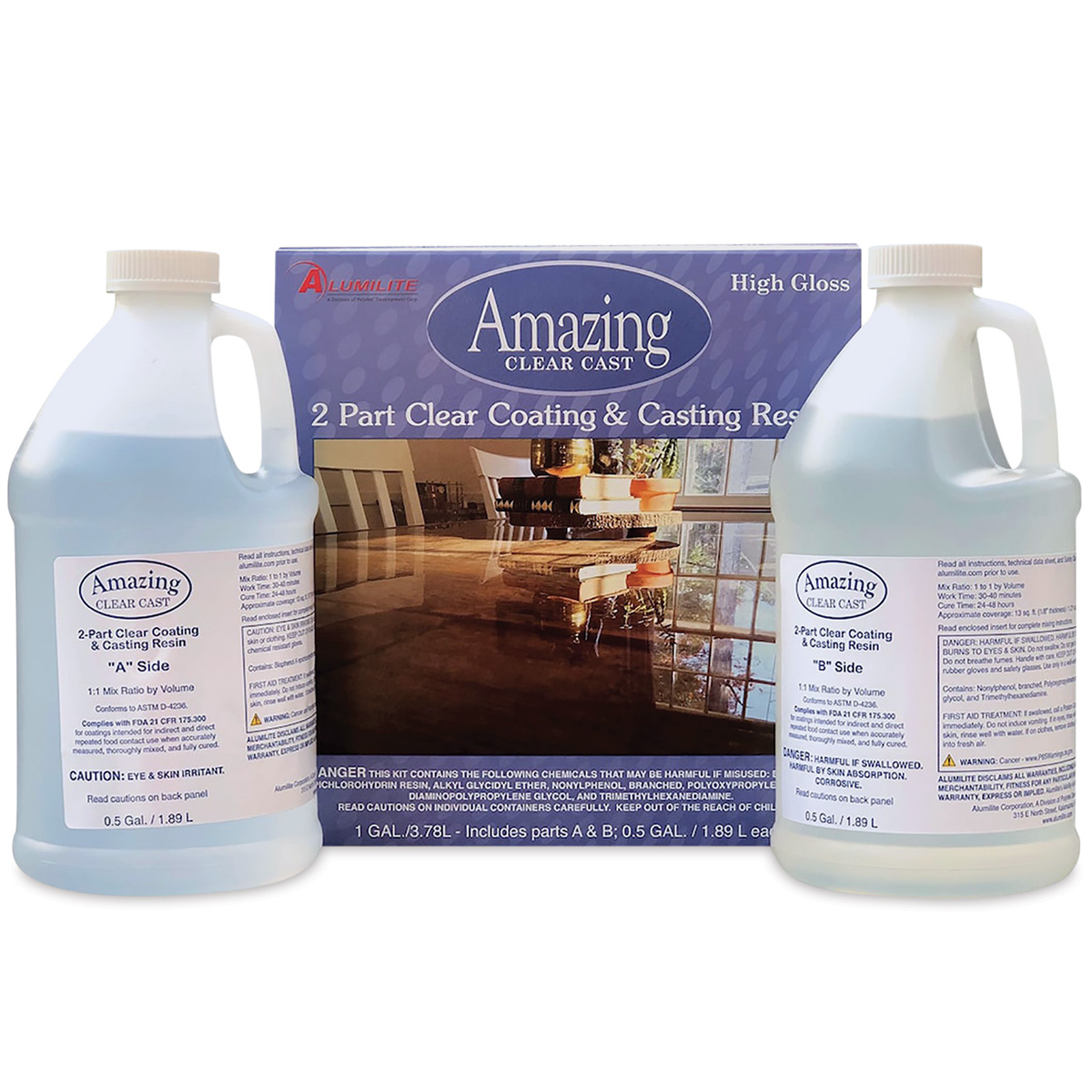 Alumilite Amazing Clear Cast Resin 32oz 10591 Part A and Part B