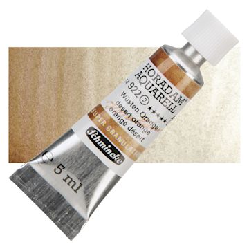 Open in modal - Schmincke Horadam Aquarell Watercolor - Desert Orange, 5 ml tube and swatch