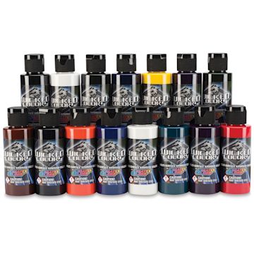 Open in modal - Createx Wicked Colors Airbrush Paint Sets - Component bottles of 17 pc Dru Blair set