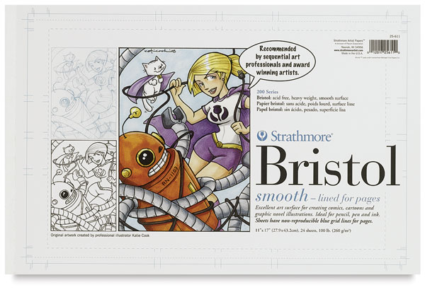 Strathmore 400 Series Bristol Paper Pad, Smooth 14  x 17 — Midwest  Airbrush Supply Co