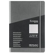 Fabriano Ecoqua Plus Fabric-Bound Notebook - Grey, 8-1/4" x 11-7/10", Dot Grid