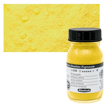 Open in modal - Schmincke Pigment - Brilliant Yellow, 100 ml Jar and swatch