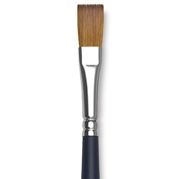 Open in modal - Winsor & Newton Artists' Kolinsky Sable Watercolor Brush - One-Stroke, Short Handle, Size 1/4" close up