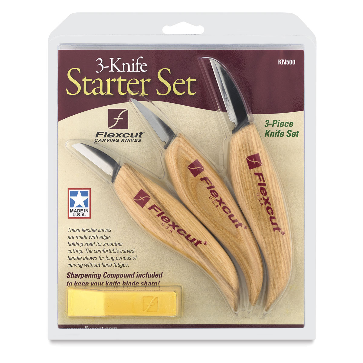 Starter Set of Wood Carving Knives by FlexCut