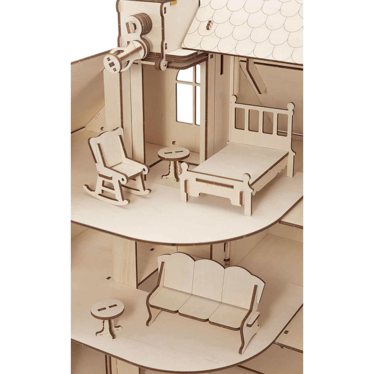 Ewa Eco-Wood-Art Construction Kit-Doll House