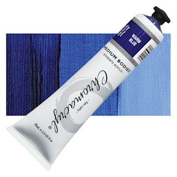 Open in modal - Chromacryl Students' Acrylic - Warm Blue, 2.5 oz tube and swatch