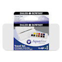 Daler-Rowney Aquafine Watercolors - Set of 12 Travel, Assorted Colors, Half Pan