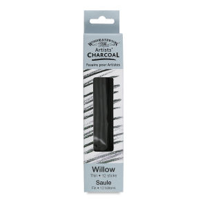 Winsor & Newton Willow Charcoal - Thin, Pack of 12 (front of packaging)