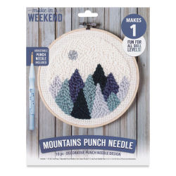 Leisure Arts Punch Needle Kit - Mountains, 8"