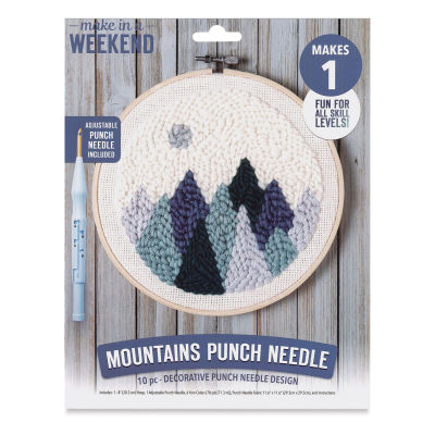 Leisure Arts Punch Needle Kit - Mountains, 8" (In packaging)