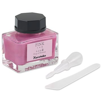 Open in modal - Kuretake Ink-Café Drop of Shimmer Ink Additive - Pink, 20 ml, bottle with dropper