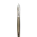 Escoda Perla Toray White Synthetic Brush - Filbert, Long Handle, Size 14