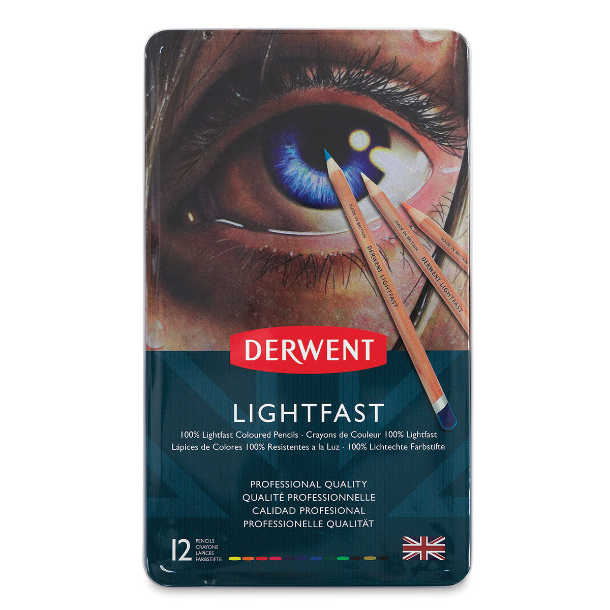 Derwent Lightfast Colored Pencils 12 Tin, Set of 12, 4mm Wide Core, 100%  Lightfast, Oil-based, Premium Core, Creamy, Ideal for Drawing, Coloring