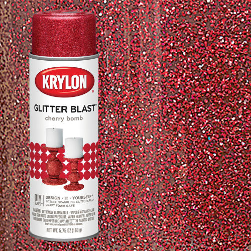 Krylon Cherry Bomb Glitter Blast Spray Paint 5.75 oz