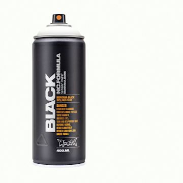 Open in modal - Montana Black Spray Paint - White, 400 ml can with swatch