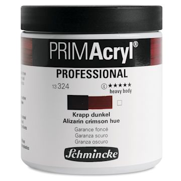 Open in modal - Schmincke Primacryl Professional Acrylic Paint - Alizarin Crimson Hue, 237 ml Jar