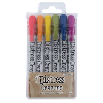 Open in modal - Ranger Tim Holtz Distress Crayons - Front of package of Set of 6 Muted Crayons