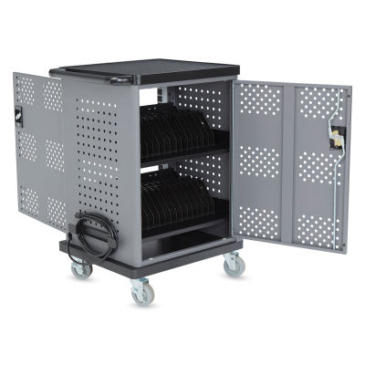 Oklahoma Sound Duet Charging Cart (Doors open on both sides)