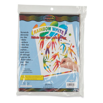 Scratch-Art Colored Papers - 8-1/2" x 11", Rainbow White, 50 Sheets