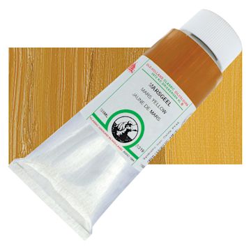 Open in modal - Old Holland Classic Oil Color - Mars Yellow, 125 ml tube and swatch