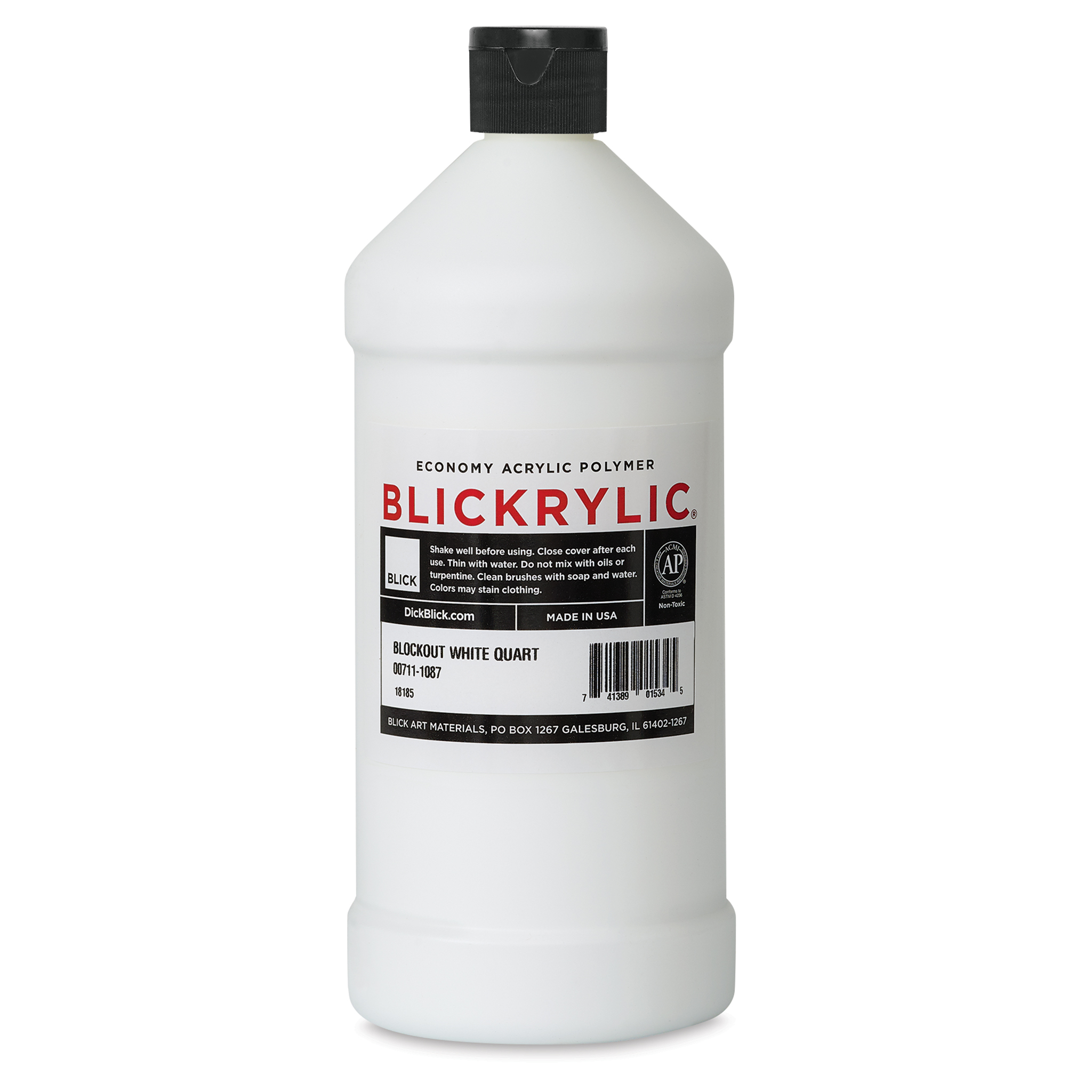 Blickrylic Student Acrylics - Mars Black, Half Gallon