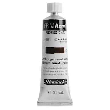 Open in modal - Schmincke Primacryl Professional Acrylic Paint - Natural Burnt Umber, 35 ml Tube