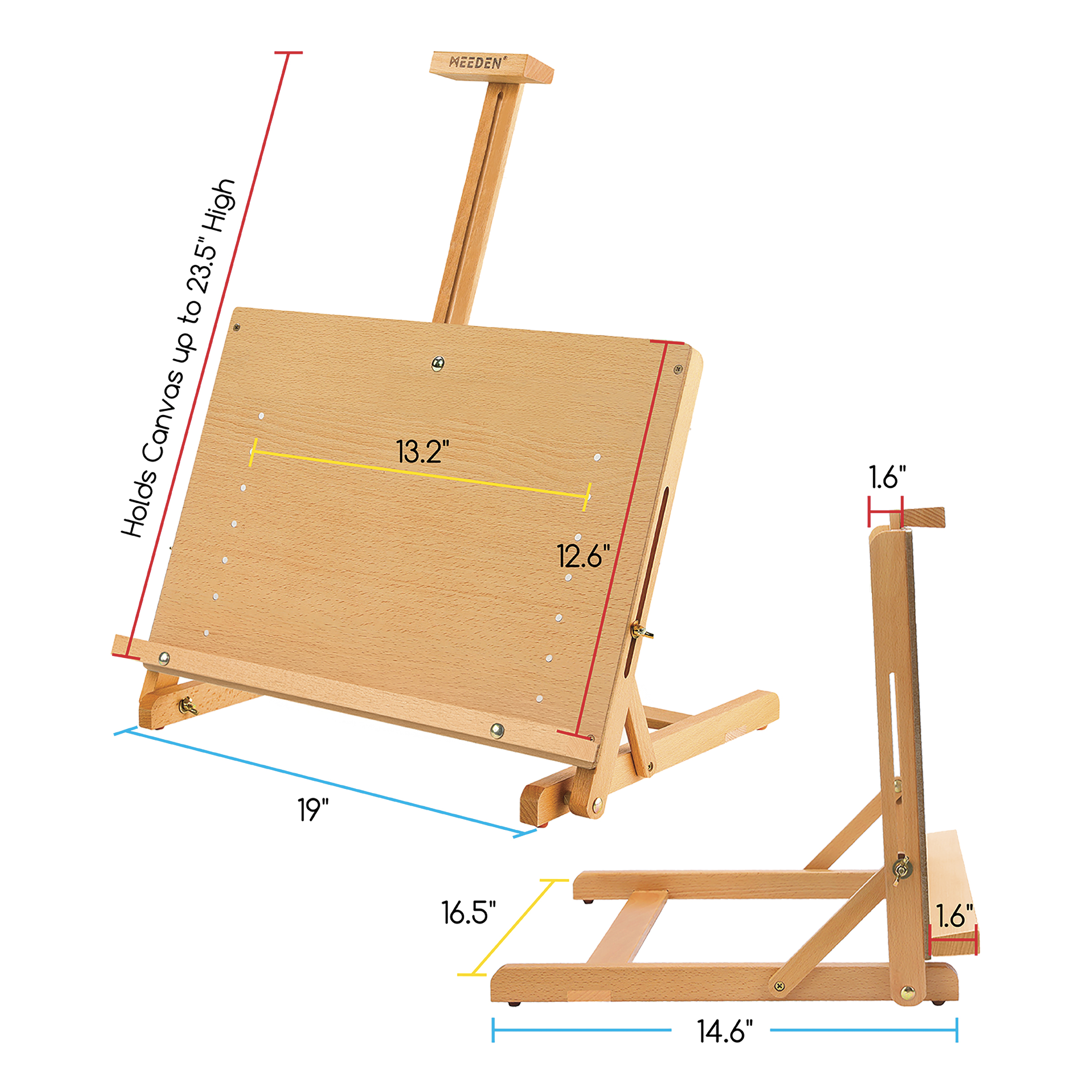 Meeden H-Frame Tabletop Easel - 13-1/5” W x 12-3/5” L | BLICK Art
