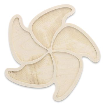 Open in modal - Leisure Arts Large Welled Wood Surface - Pinwheel, 10" x 9.8"