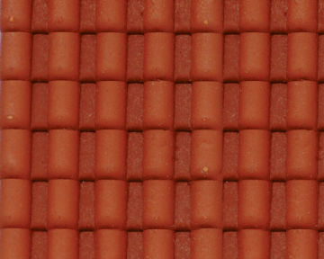 Plastruct Patterned Sheets, Spanish Tile, 1:24 Scale (finished example)