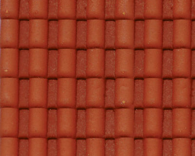Plastruct Patterned Sheets, Spanish Tile, 1:24 Scale (finished example)