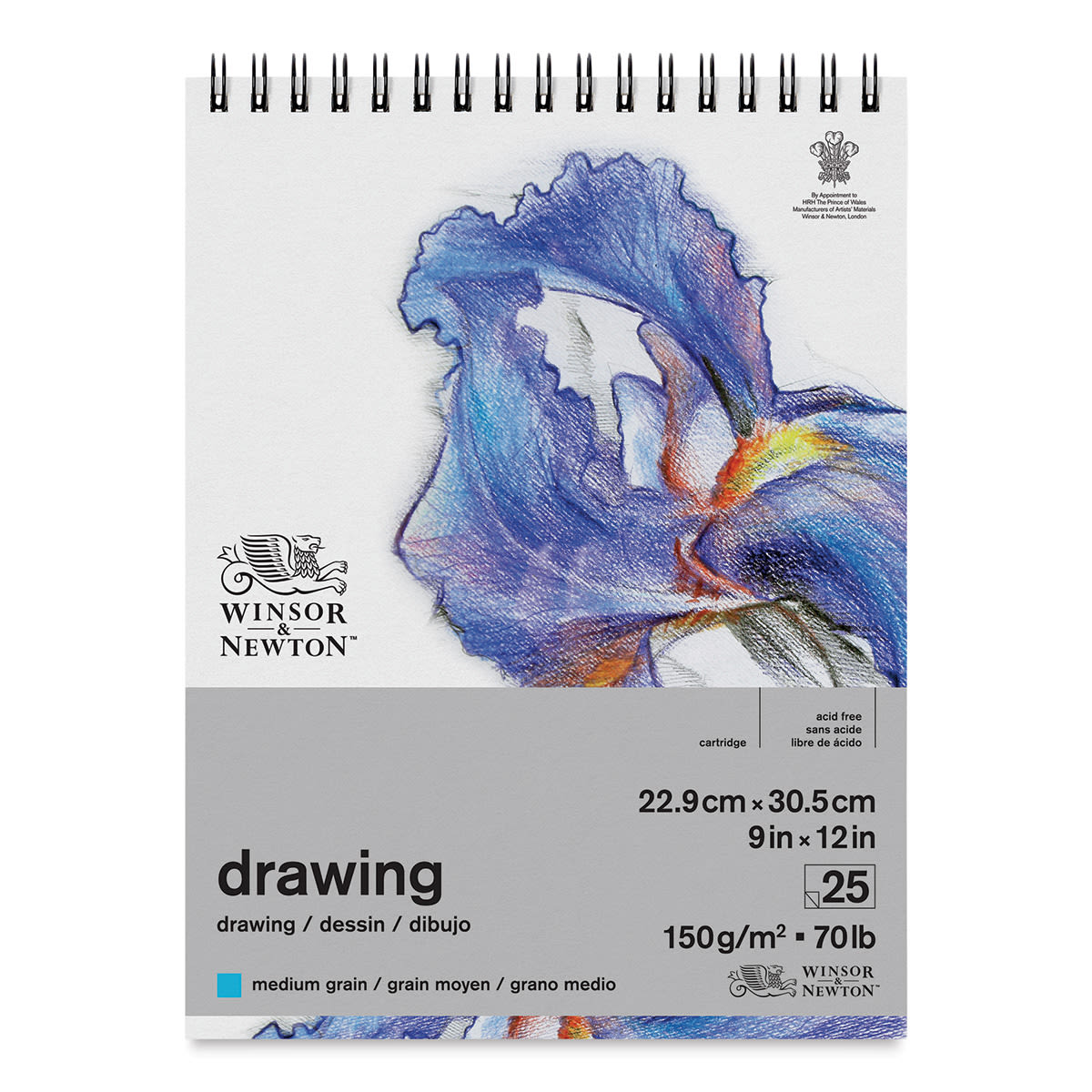 Winsor & Newton Drawing Pad - 9" x 12", Medium (front of pad)