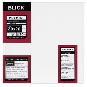 Blick Premier Heavyweight Stretched Cotton Canvas - 20" x 20", 1-3/8" Profile