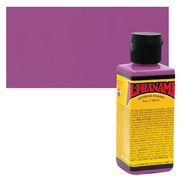 Open in modal - Alpha6 Alphanamel Lettering Enamel - Violet, 147 ml - Bottle and Swatch