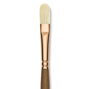 Princeton Best Natural Bristle Brush - Filbert, Long Handle, Size 4