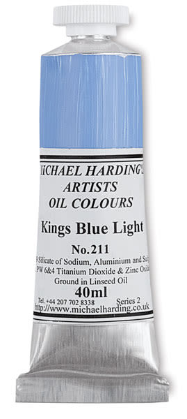 Michael Harding Artists Oil Color - Kings Blue Light, 40 ml tube